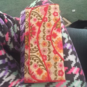 Folkloric clutch wallet
