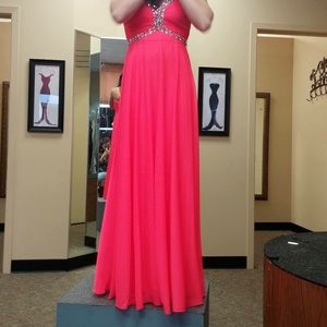 Beautiful pink prom dress