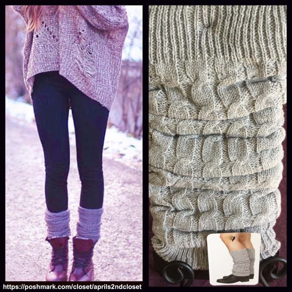 SOLD Chunky Leg Warmers Boot Covers - Picture 4 of 4