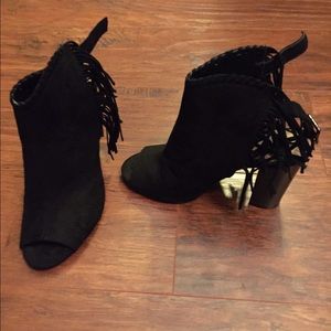 Fringe booties