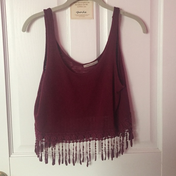 Maroon Crop top