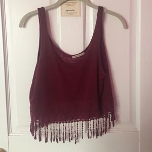 Maroon Crop top