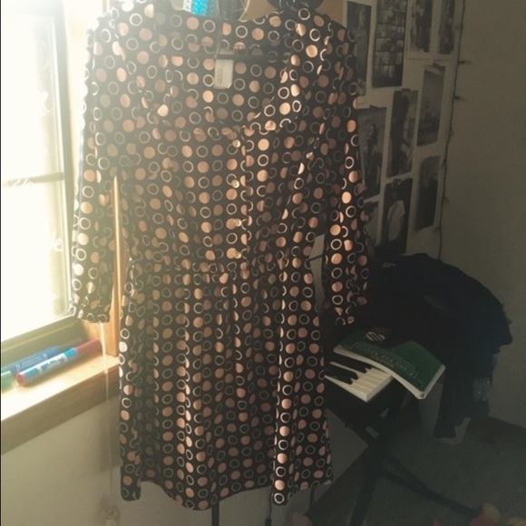 Polka-dot button down dress - Picture 2 of 4