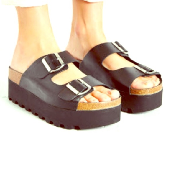 Black Platform Sandals