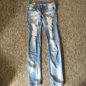 Distressed jeans