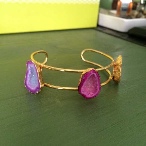 Druzy cuff bracelet - Picture 4 of 4