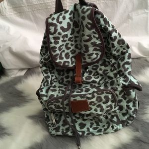 PINK blue, cheetah back pack