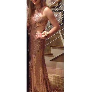 Rose gold Tiffany prom dress