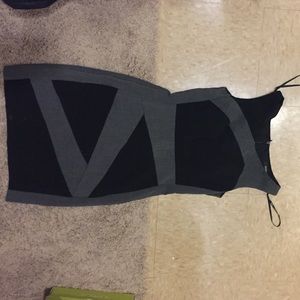 Grey and Black bandage Dress