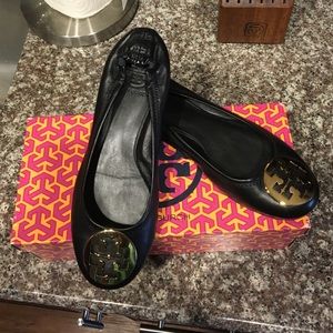 Tory Burch black Reva ballet flat