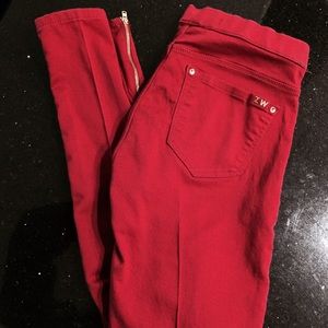 Zara skinny red pants (leggings)