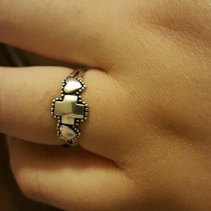 Cross and Heart Ring