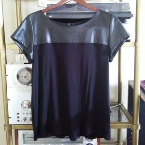Faux Leather Top