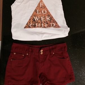 Forever 21 Burgundy / dark red shorts
