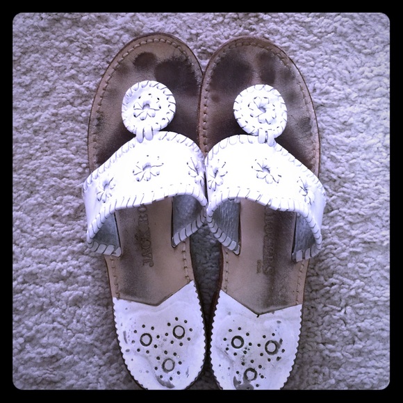Jack Rogers white slip on