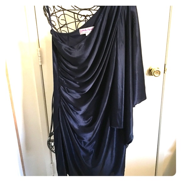 Navy blue fitted dress
