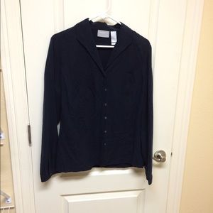 Liz Claiborne Silk Gray Blouse Sz 10