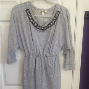Francesca's Grey Beaded Dress