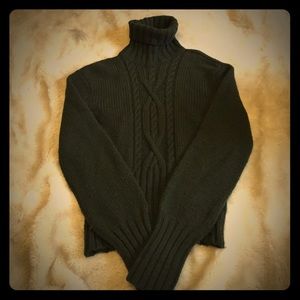 Olive green turtleneck sweater