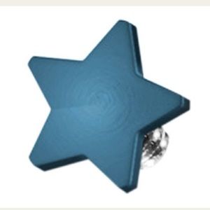Blue Titanium 4mm Flat Star Dermal Top - NEW