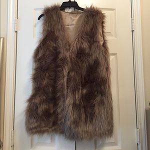 Faux Fur Vest size medium