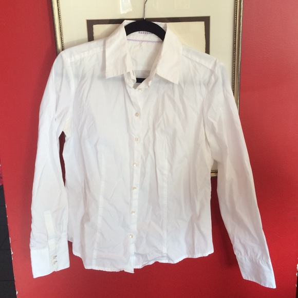 White Harold's button down blouse.