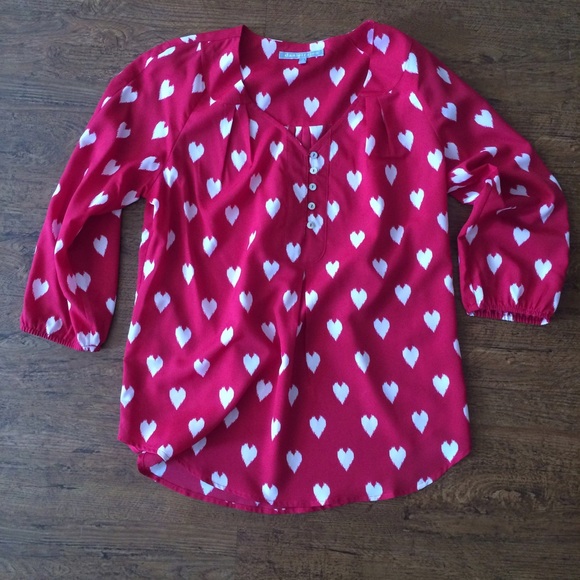 Red and White Heart Shirt