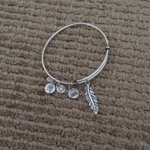 Silver Alex and Ani energy charm bracelet