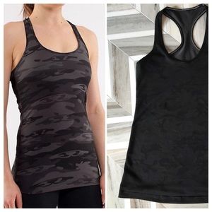 Lululemon Racerback Tank Gray/Blk Camo