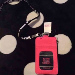 NWT VS PINK ID LANYARD