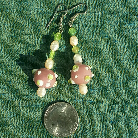 Nubian Collection handmade earrings - AKA Love💗💚 - Picture 1 of 1