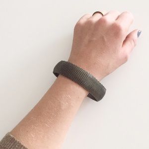 Gun Metal Mesh Bracelet