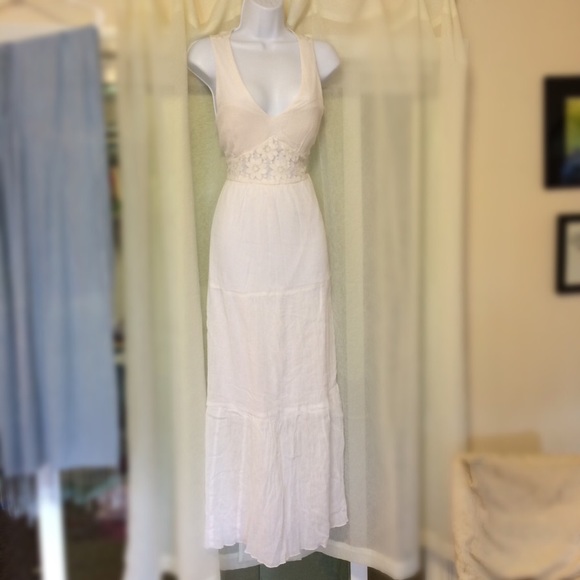 Destination Wedding Dress Lace Back Fit and Flare