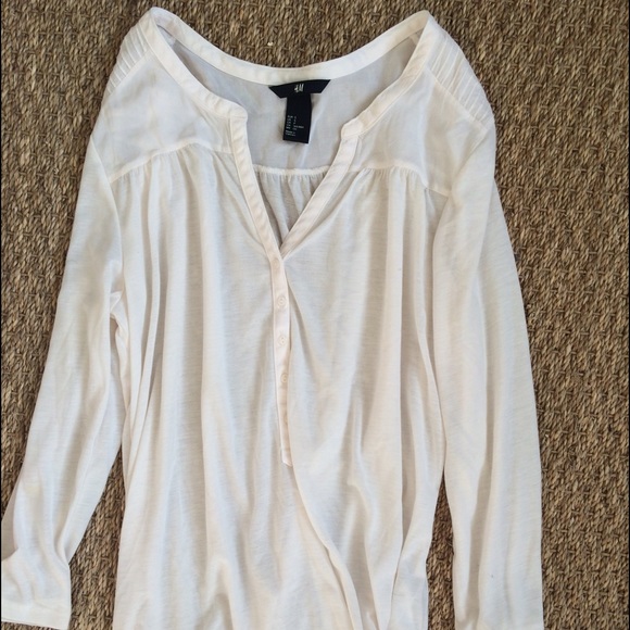 Cream HM button down top