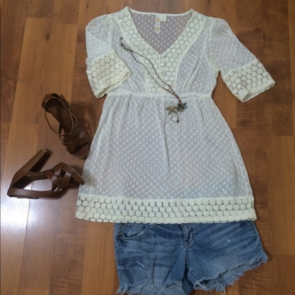 Boho see through shirt