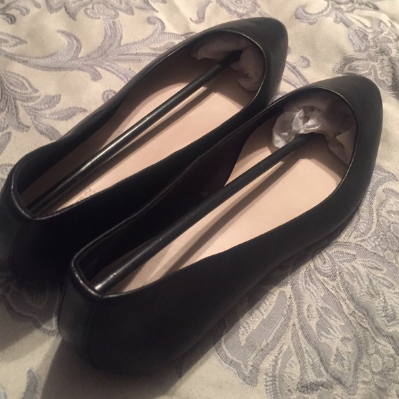 Pointed Faux Leather Flats