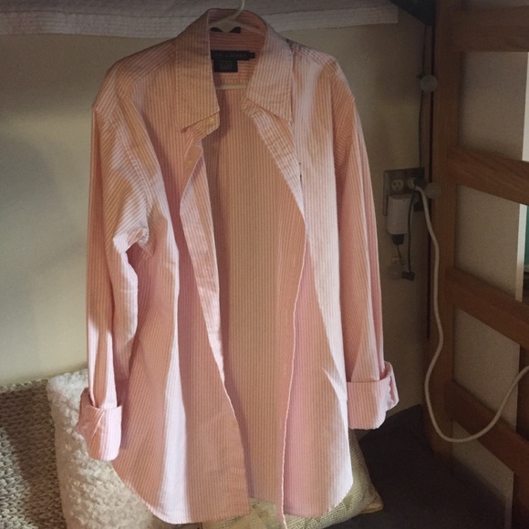 Women's Ralph Lauren Button Down. Pink and White - Picture 2 of 2