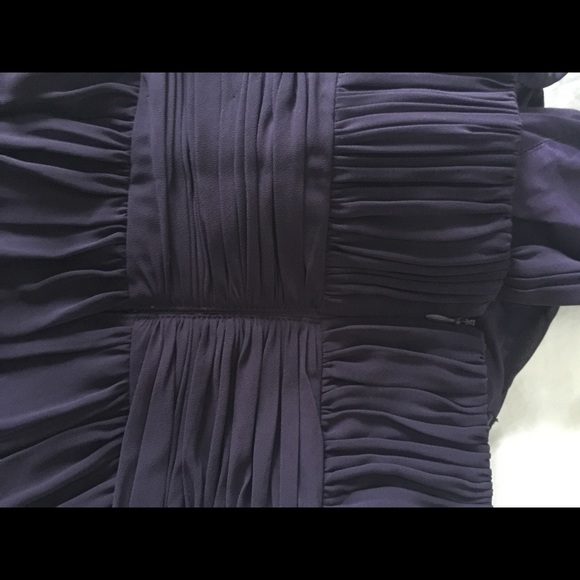 One Off shoulder evening dark purple dress size 14 - Picture 4 of 4
