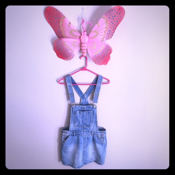 Jean skirt overalls