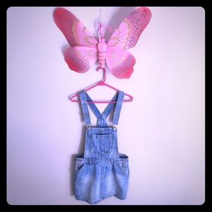 Jean skirt overalls