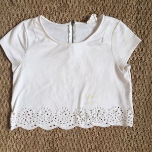 Scalloped crop top