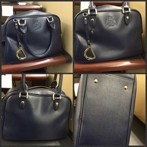 Anthentic Ralph Lauren Navy Blue satchel