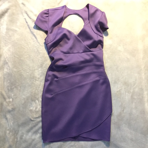 Purple fitted dress