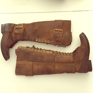 Jeffrey Campbell x Free People Brown Leather Boots