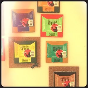 Handmade Upcycled American spirit tile or coaster