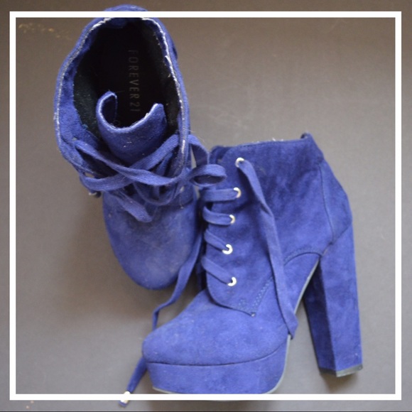 Royal Blue Platform Booties 🚙