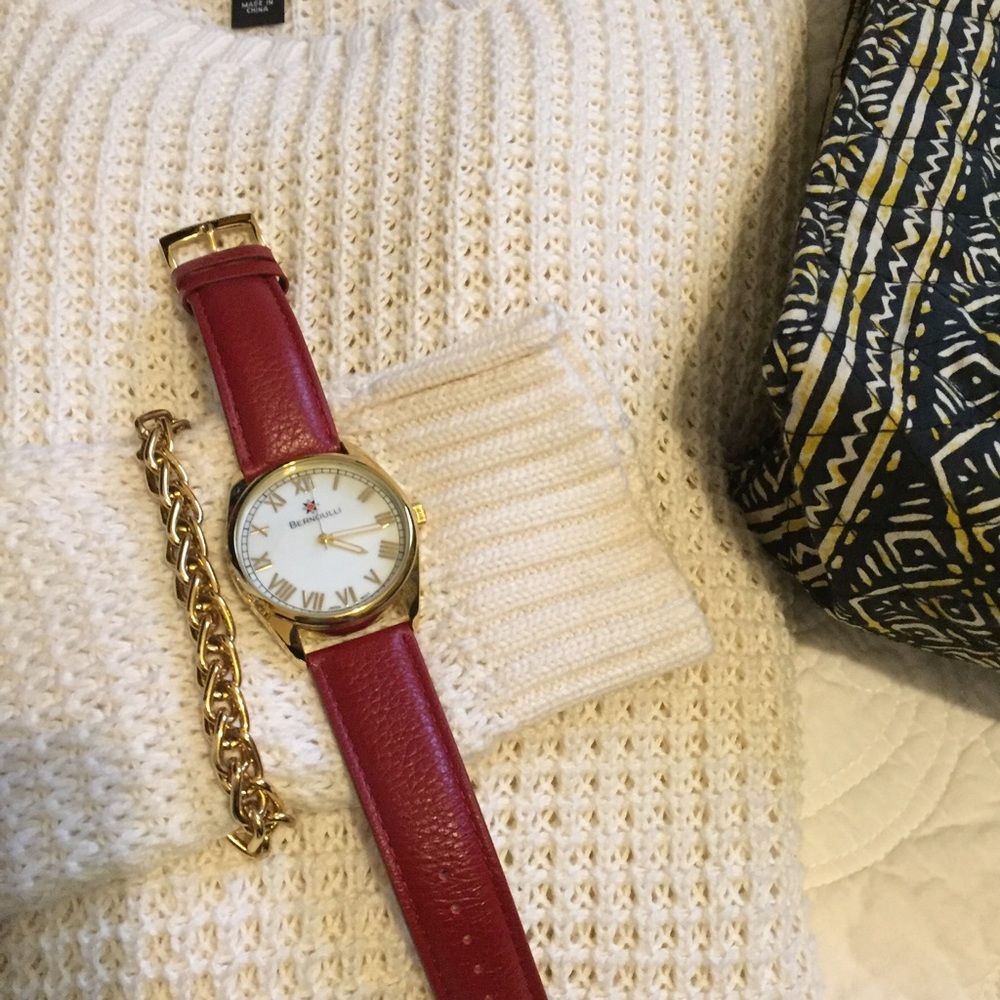 ❤️❤️❤️Bernoulli watch , leather