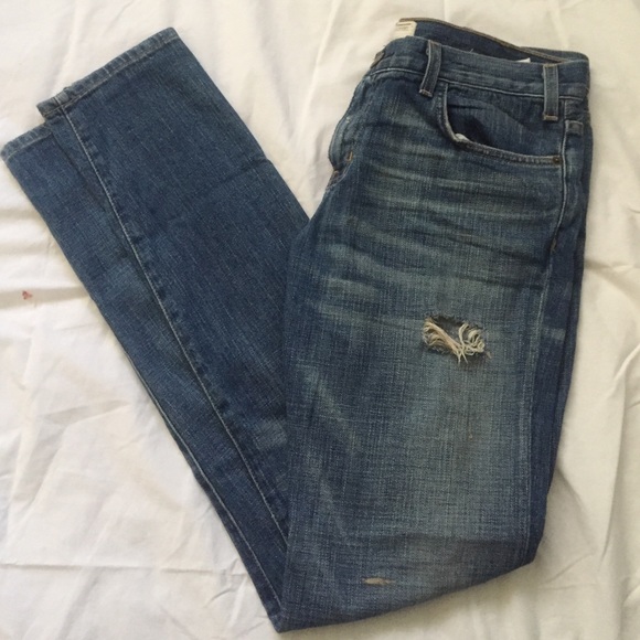 Destroyed Current/Elliot Skinny Jeans