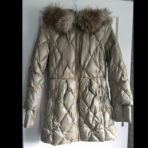 Gold Juicy Couture puffer coat