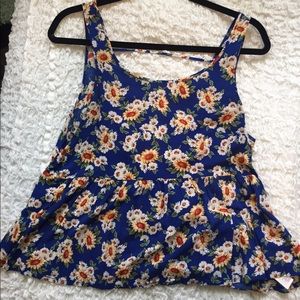 Blue forever 21 crop top